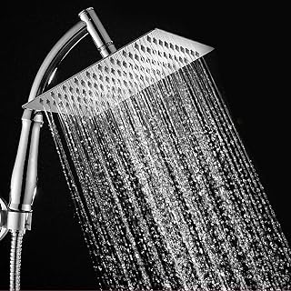 Hand Shower Shower Head Water Saving Rainfall Shower Shower Head - Rainfall Shower Hand Shower Shower Shower Head More Water Pressure for Kids Adults Pets Can Swivel 360°(without Hose)