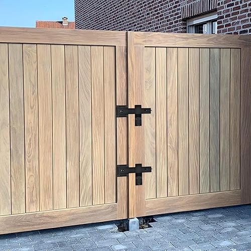 Miniatura 5 de Pestillo de puerta de valla abatible de granja de 6 pulgadas, 4 piezas de cerradura de puerta de granero resistente, cerradura de puerta rústica