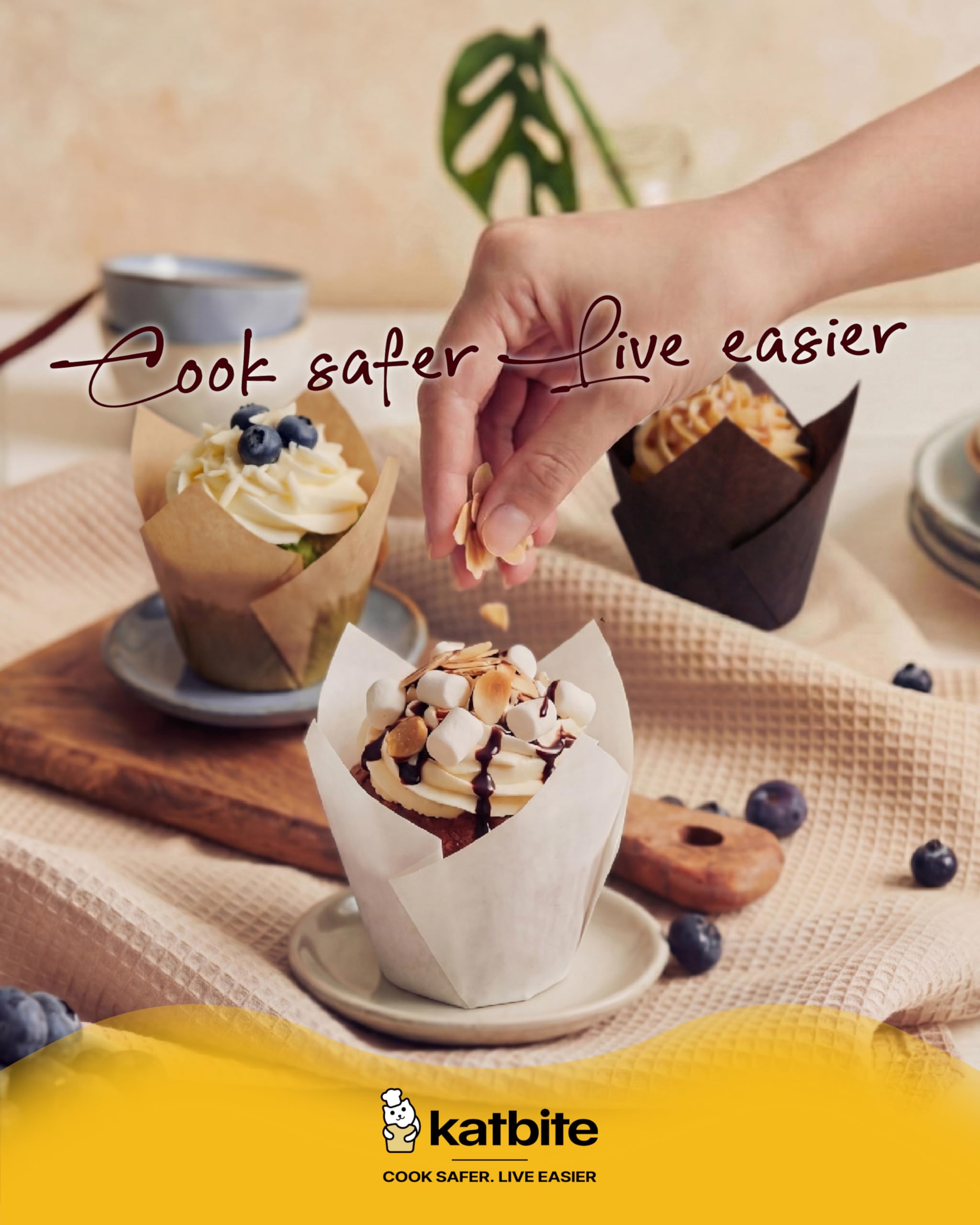 Katbite Tulip Cupcake Liners 200PCS, Muffin Baking Cups Holders — Amazon image 9