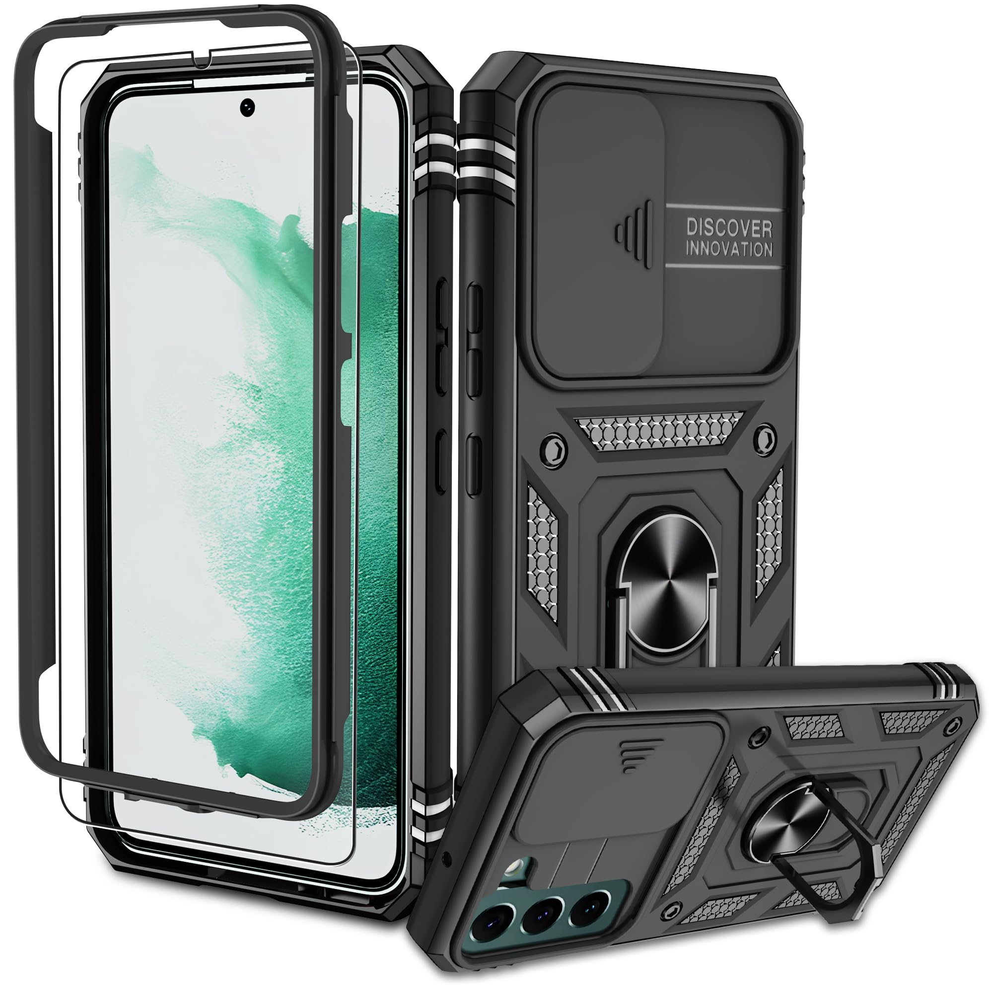 Kompatibel mit Samsung Galaxy Hülle, Eingebetteter Ständer Militärgrad Schutzhülle Handyhülle Starke Stoßfestigkeit Samsung Schutzhülle Samsung Galaxy case Cover