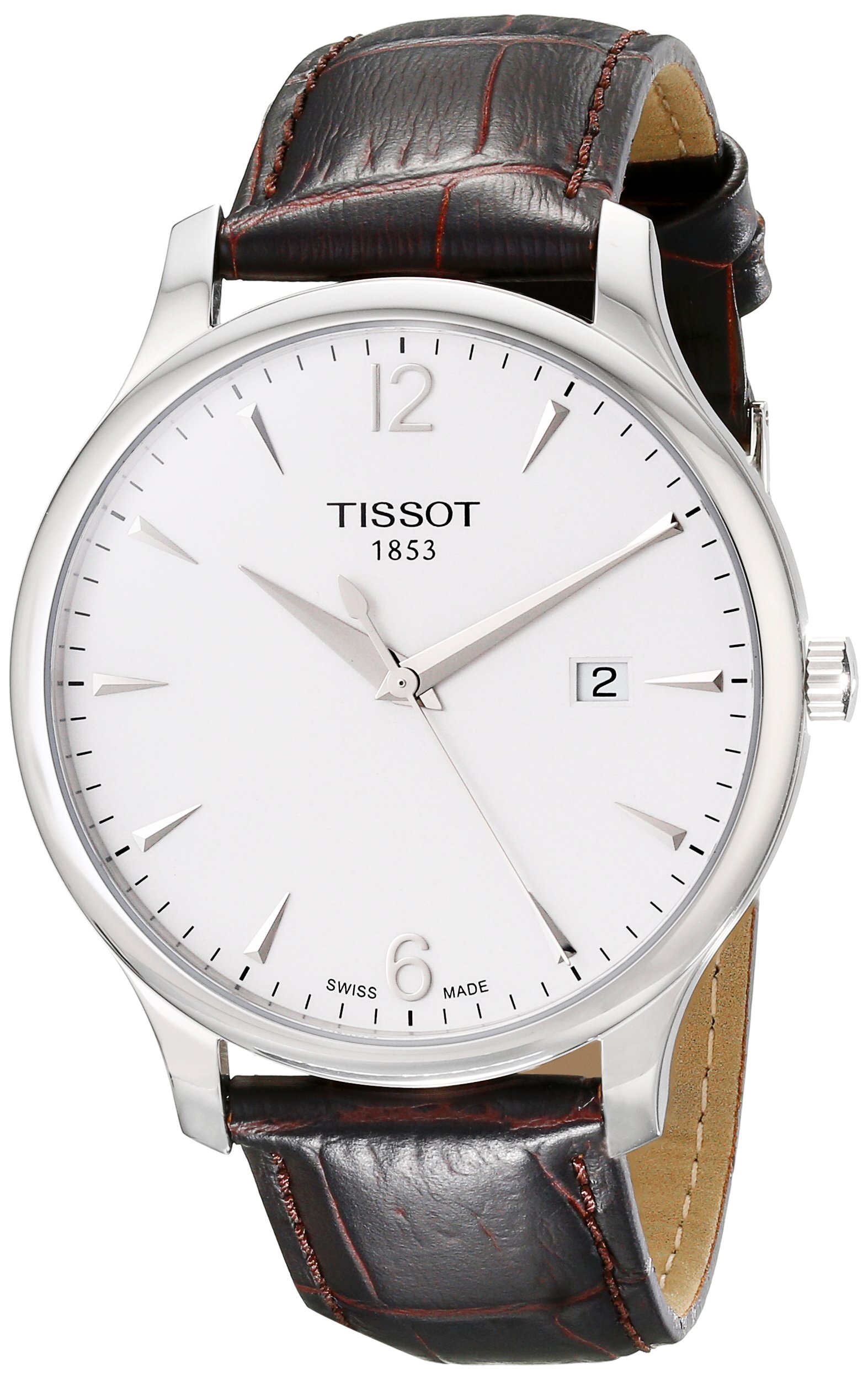 Tissot mens Tissot Tradition stainlesssteel Dress Watch Brown