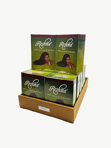 Reshma Beauty Henna Hair Color Pure Natural & Organic Dye with Goodness of Herbs (Rojo, paquete de 12)