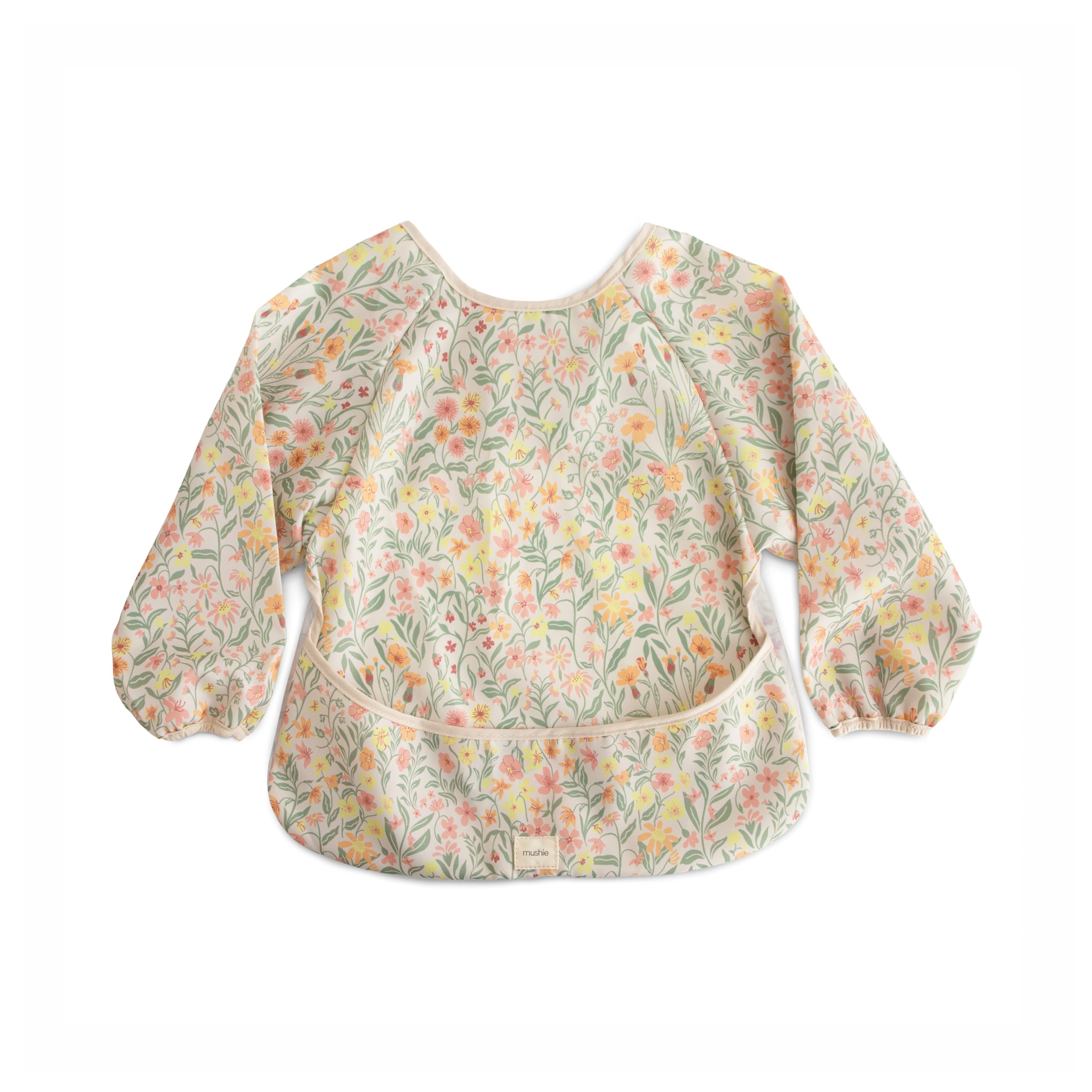 Mushie Weaning Bib Baby Long Sleeve | Toddler Bibs with Sleeves Waterproof | Adjustable Fit for 6-24 Months