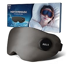 RELX ホットアイマスク 充電式×コードレス【日本企業企画】アイウォーマー アイマスク 睡眠用 快眠グッズ 軽量 遮光 チャコールグレー