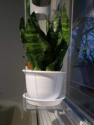 Miniatura 7 de SUPREMETECH Estantes colgantes de acrílico para ventanas (22 pulgadas de ancho, 3 estantes - 46 pulgadas de alto)