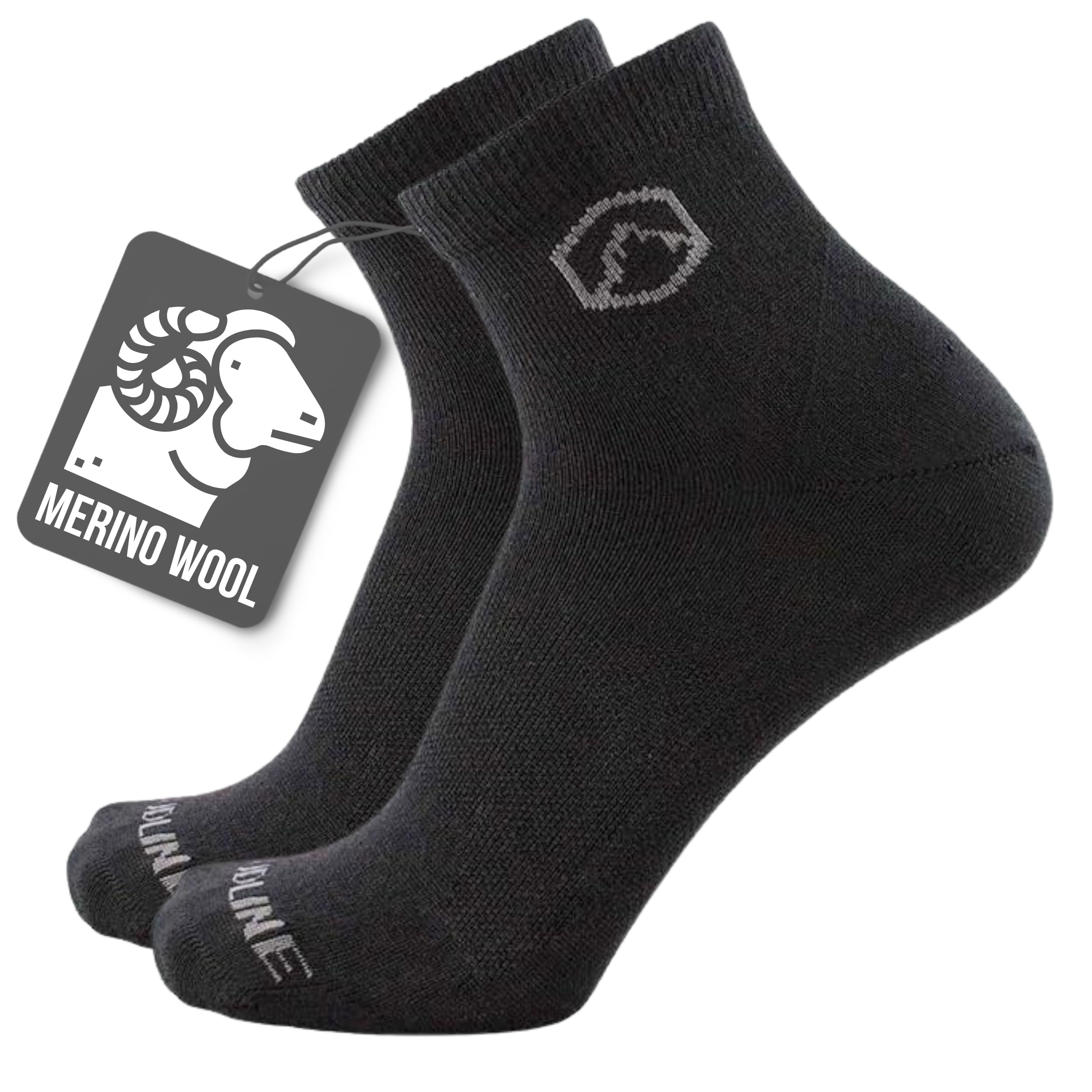 CloudLine Merino Wool Running Socks for Men and Women - Full Cushion, Anti-Blister, Moisture Wicking, Made in USA - Midnight, Size X-Large, 1 Pair