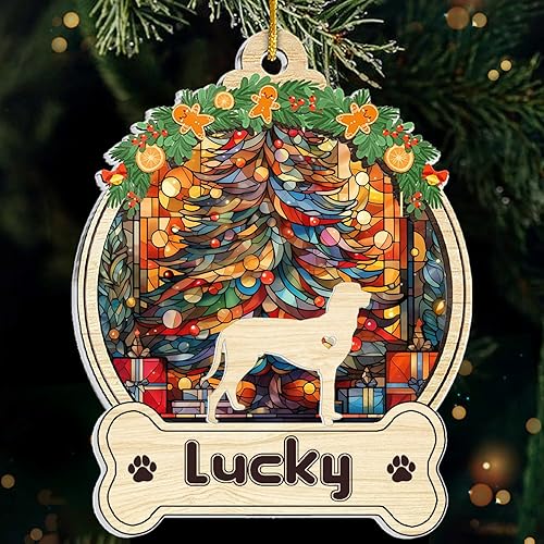 Miniatura 8 de Adorno de Navidad personalizado para perro, adorno de perro Presa Canario, adorno colgante para árbol de Navidad, regalo para amantes de los perros,