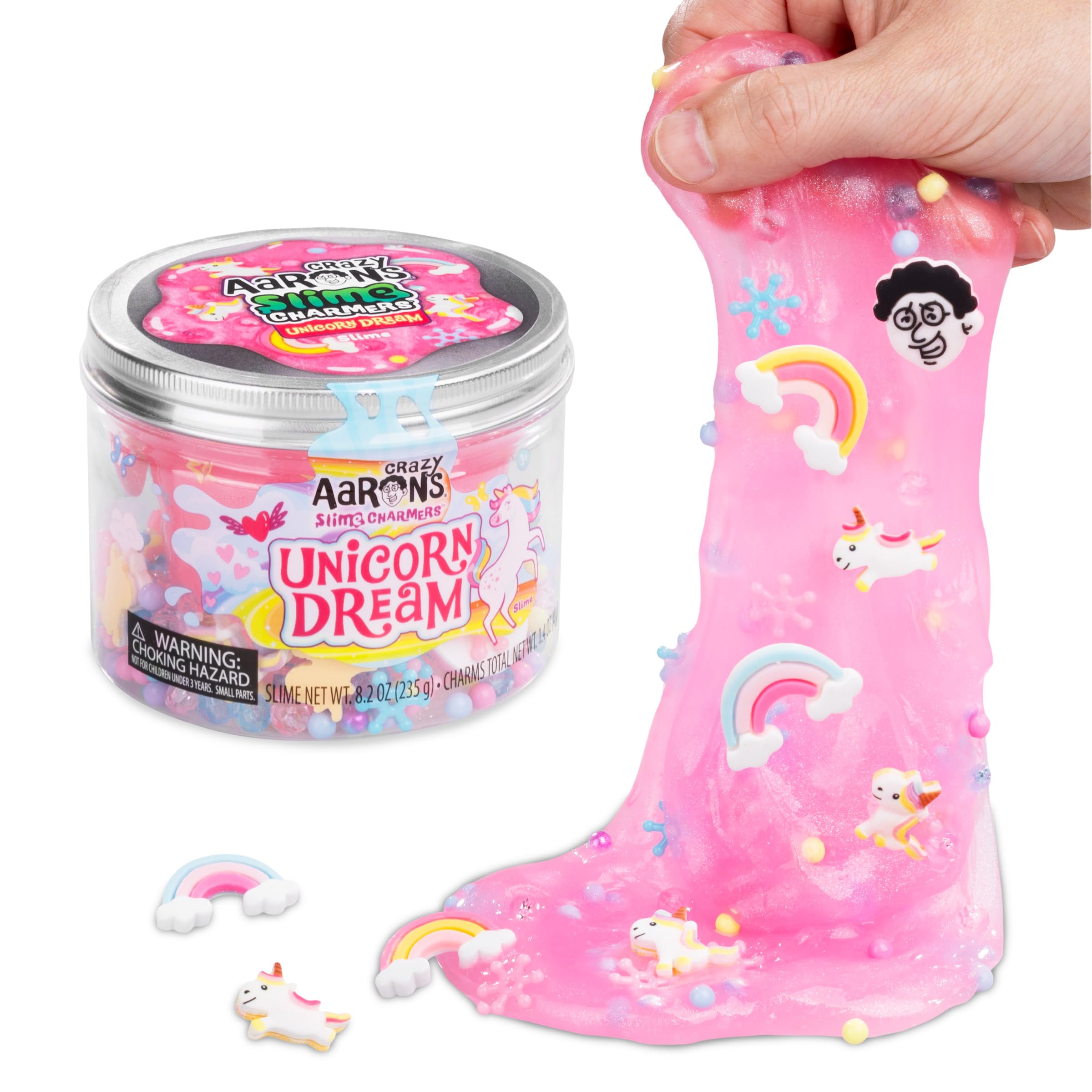 Crazy Aaron's Slime Charmers® - Unicorn Dream - Bright Pink Water Slime, Sensory Toys for Kids - Creative and Endless Fun, Stress Relief Therapy, Gifts for Girls and Boys - Made in USA