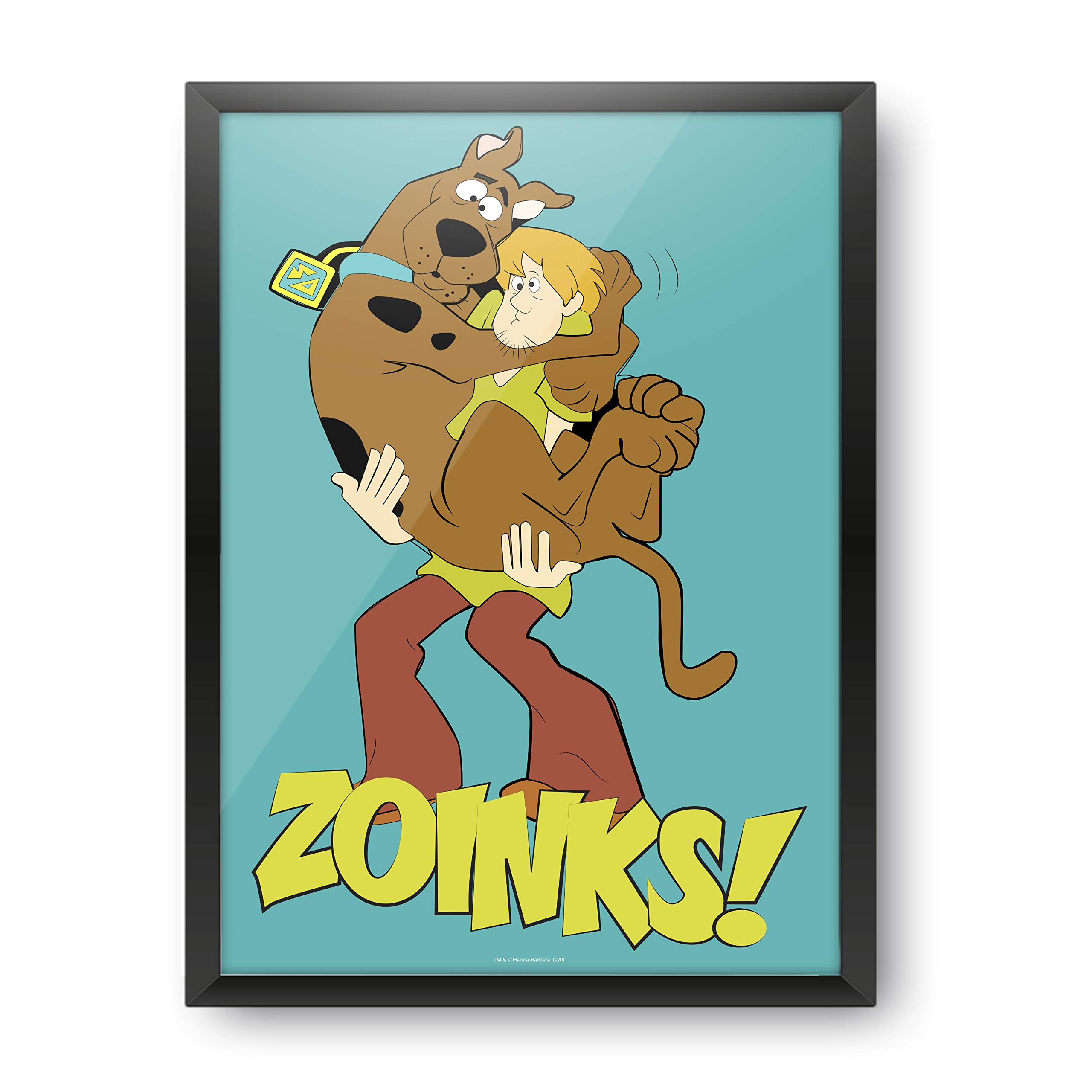 MCSID RAZZ - Scooby Doo Zoinks -Wall Décor Poster, Poster for Office | A4 Size Poster [ With Frame ] Officially Licensed by Turner Entertainment Co, USA