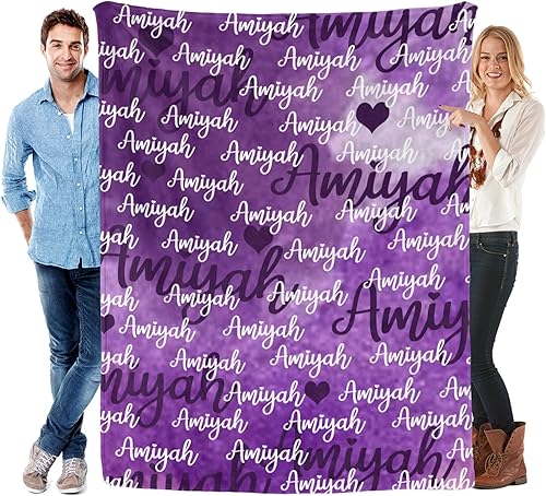 Manta con nombre personalizada para niños y adultos, manta de franela personalizada (estilo 03, 30 x 40 pulgadas)