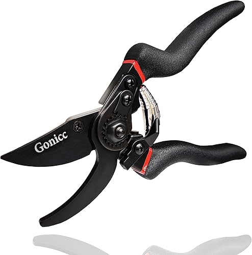 Gonicc 8 Profesional SK-5 Hoja de acero Bypass Tijeras De Podar Profesional GPPS-1004 SK-5 Hoja de acero con revestimiento de PTFE diseño de savia