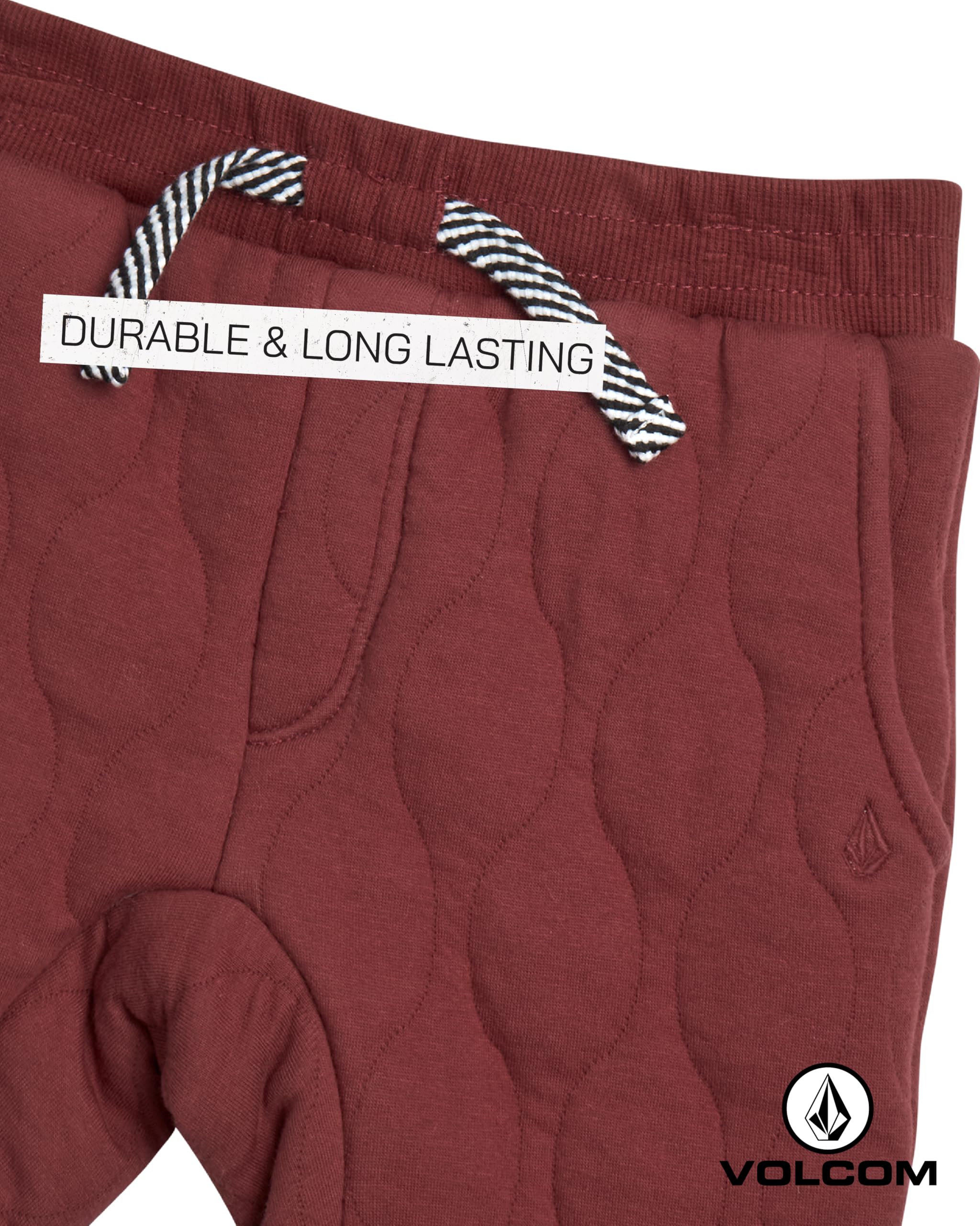 Volcom Ensemble de survêtement 2 pièces en polaire douce à col ras-du-cou et pantalons de jogging - Tenues confortables pour garçons de 12 à 7 ans