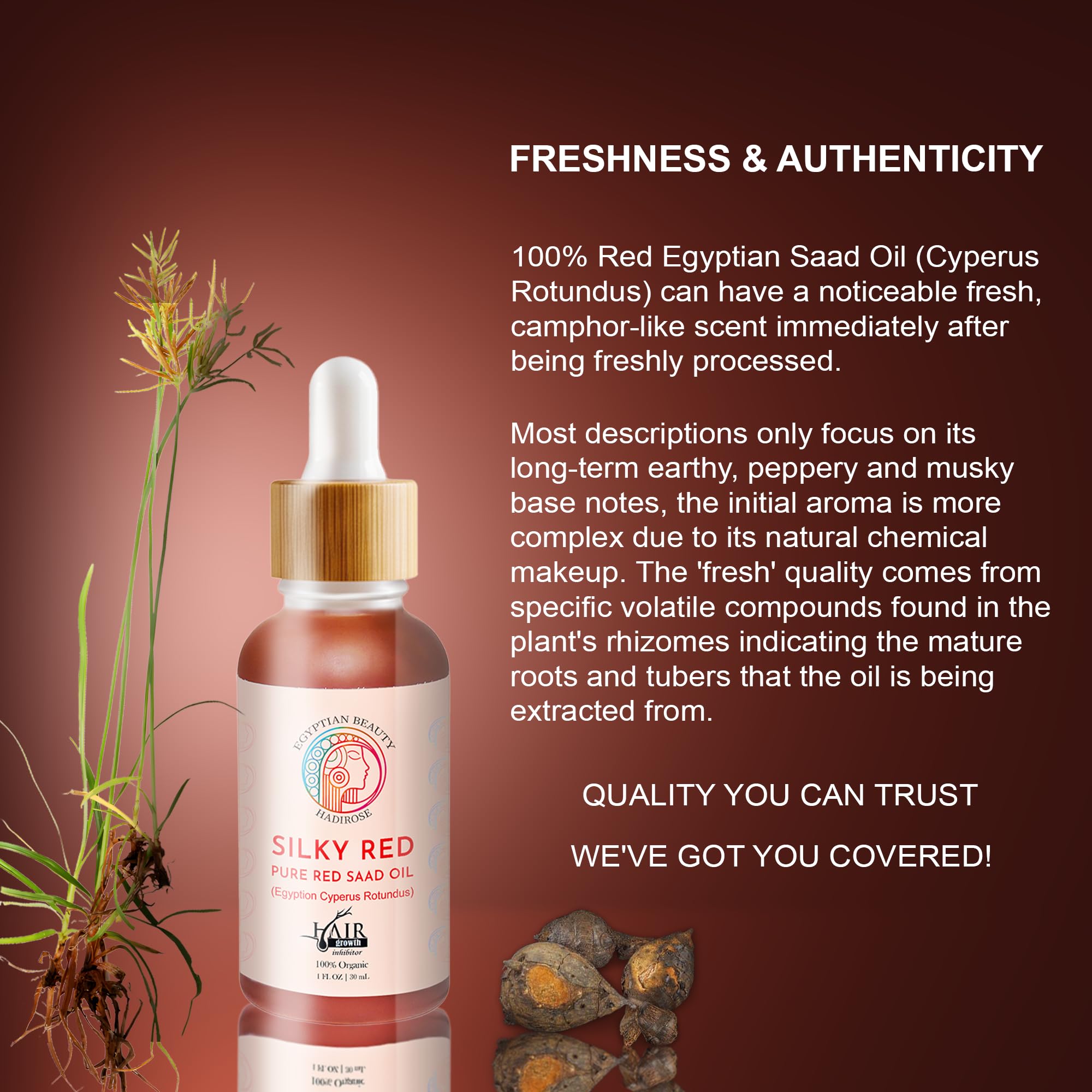 Silky Red 100% Pure Egyptian Red Saad Hair Removal Oil