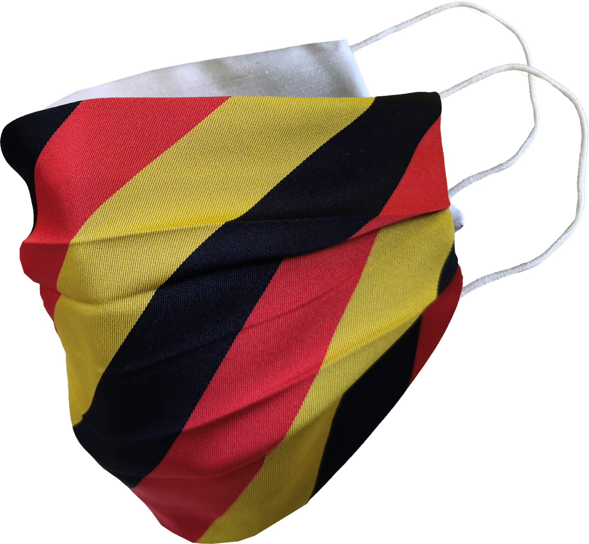 Great British Tie Club Men's Black, Yellow, Red Adult Reusable German Flag Face Covering Mask