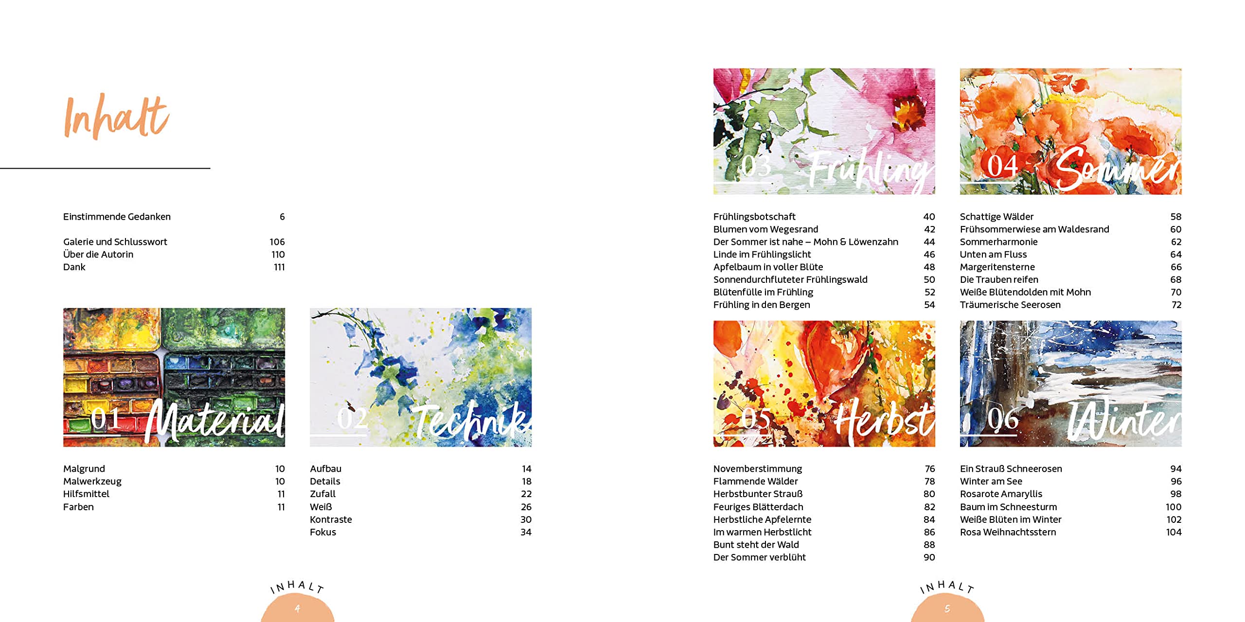 Die Struktur der Natur: Ein Spaziergang durch die Jahreszeiten in Aquarell - 20 Naturmotive Step by Step malen