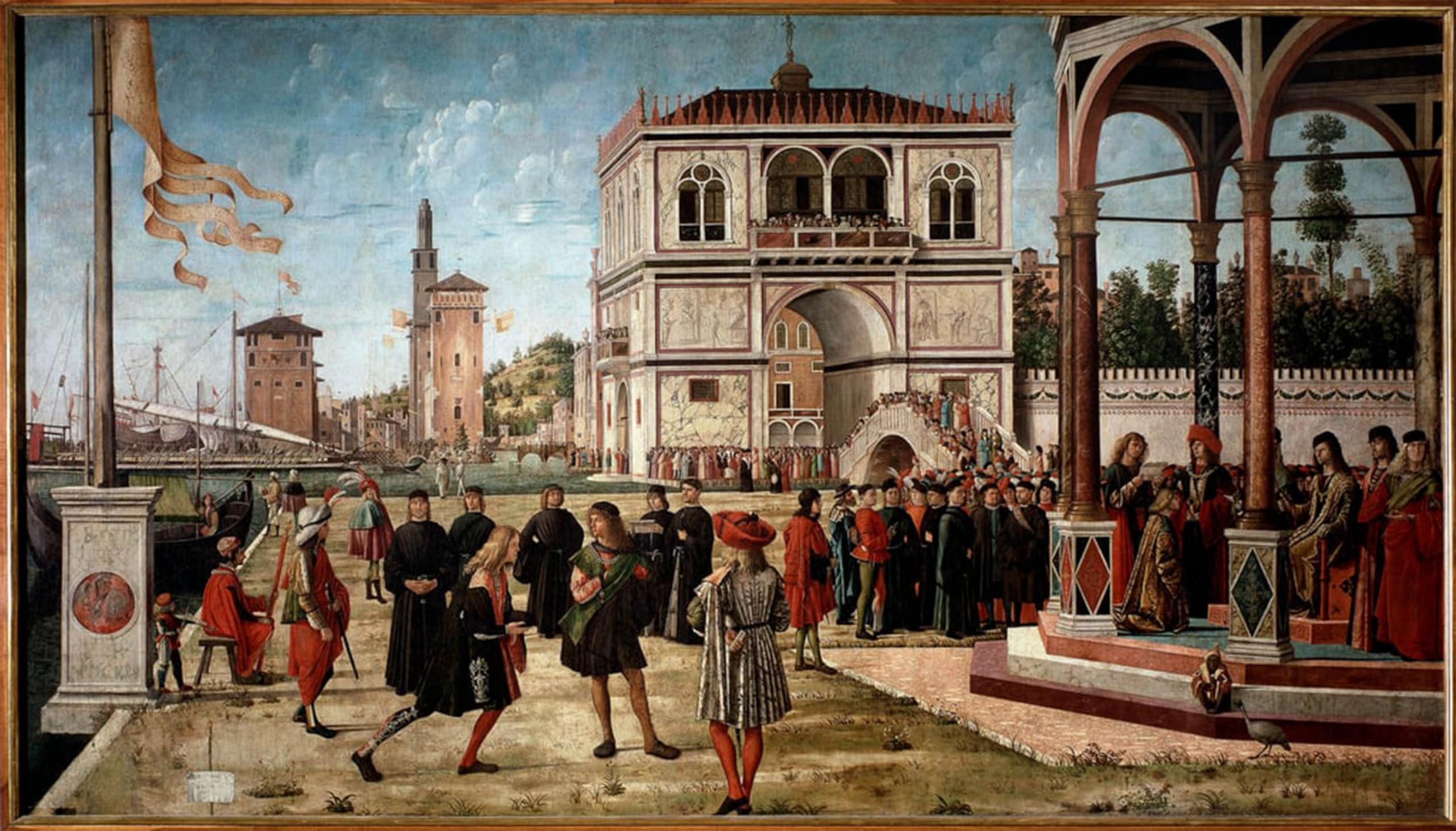 SERENDIPITP Abstract Painting Mural Print Picture Wall Decor Painting Cycle of the Life of Saint Ursula by Vittore Carpaccio Vintage Wall Artwork for Home Decor 60x90cm