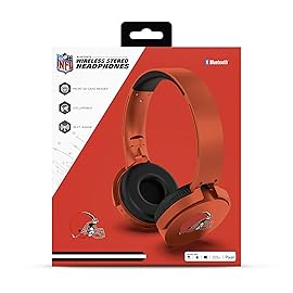 NFL Cleveland Browns Wireless Bluetooth Headphones, Team Color