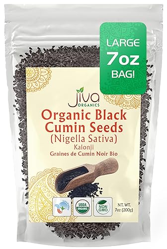 Jiva, Kalonji orgánico USDA (semilla negra, neguilla, comino negro); 7 oz