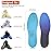 Sintege 3 Pairs Breathable Shoe Insoles Inserts Soft Cushioning Double-Layer Latex Foam Perforated Replacement Insoles for Men 7-11 Woman 2-8 (Gradient Blue, Green, Grey)
