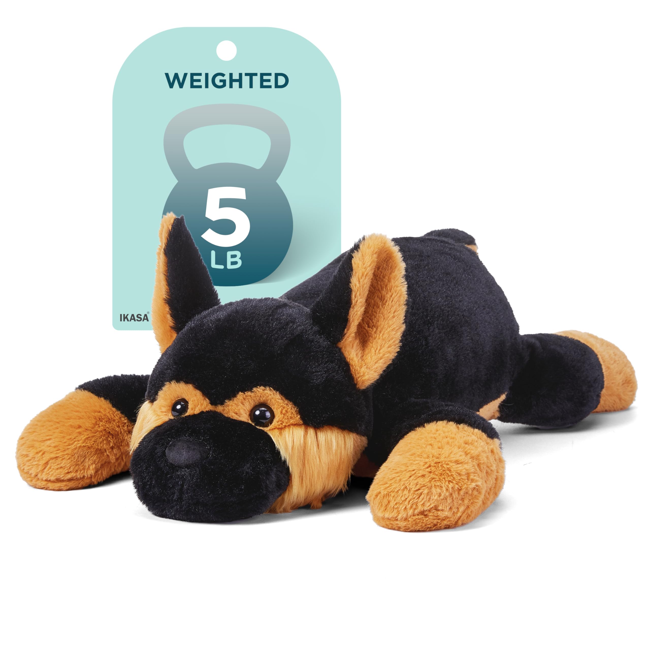 IKASA 2.27kg Weighted Stuffed Animal German Shepherd Dog,67cm Plush Toy Giant Large Big Jumbo Soft Puppy,Huge Size Cute Plushie,Gift for Kids