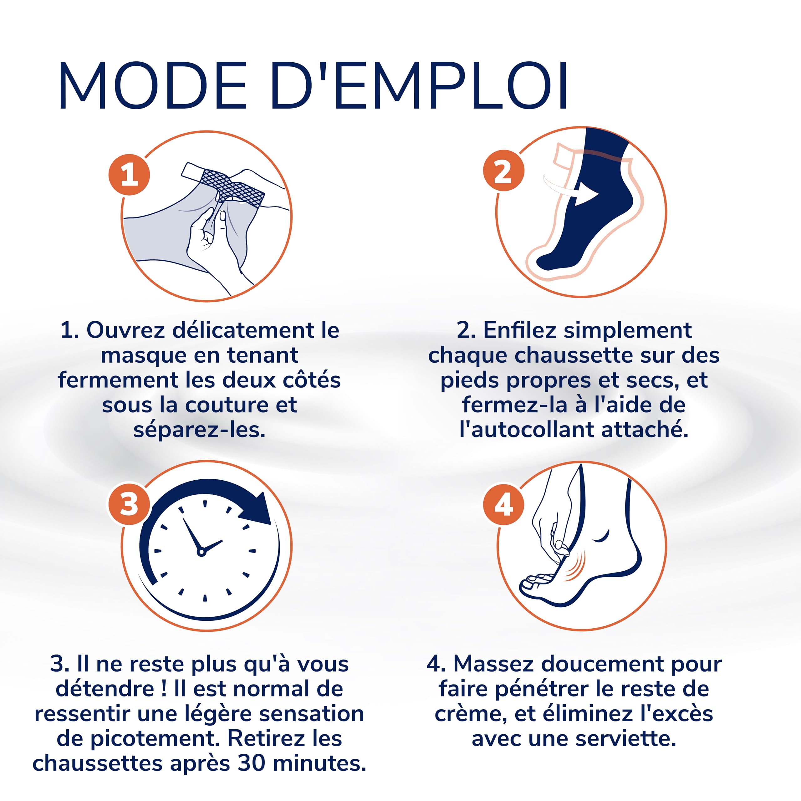 Dr. Scholl's Masque Pieds Apaisant et Revitalisant pour Pieds Fatigués et Douloureux - Chaussettes Hydratantes qui Adoucissent et Hydratent Grâce aux Sels d'Epsom, Menthol, Beurre de Karité et Lavande