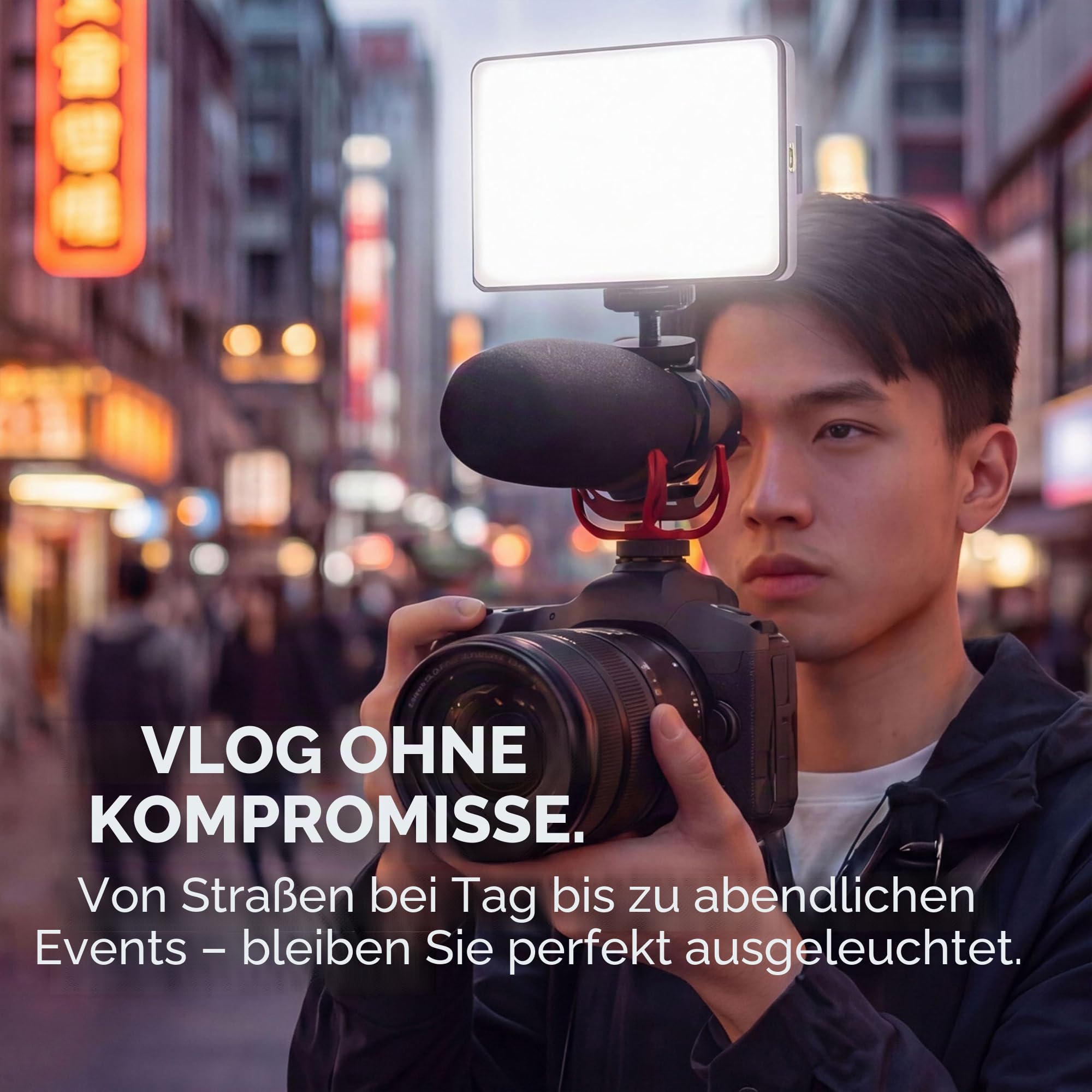 120LED 3000mAh wiederaufladbare Selfie-Licht, taschengroßes Clip-On-Fülllicht kompatibel mit Telefon, Kamera und Laptop für Bilder, Videos, Tiktok-Live-Streaming, Zoom-Meetings mit Tragetasche