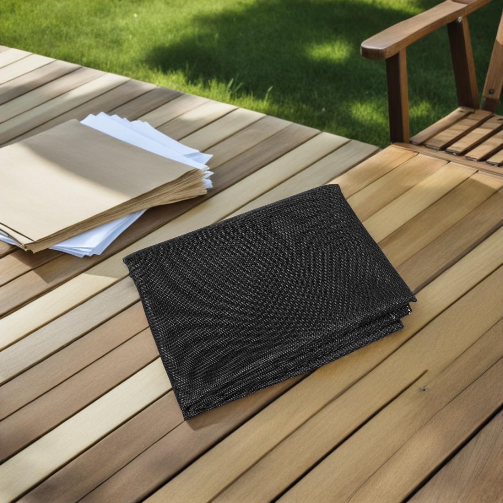 BESPORTBLE Estera Ignífuga para Barbacoa Al Aire Resistente Altas Temperaturas Protector De Césped para Fogatas De Barbacoa para Jardines y Terrazas