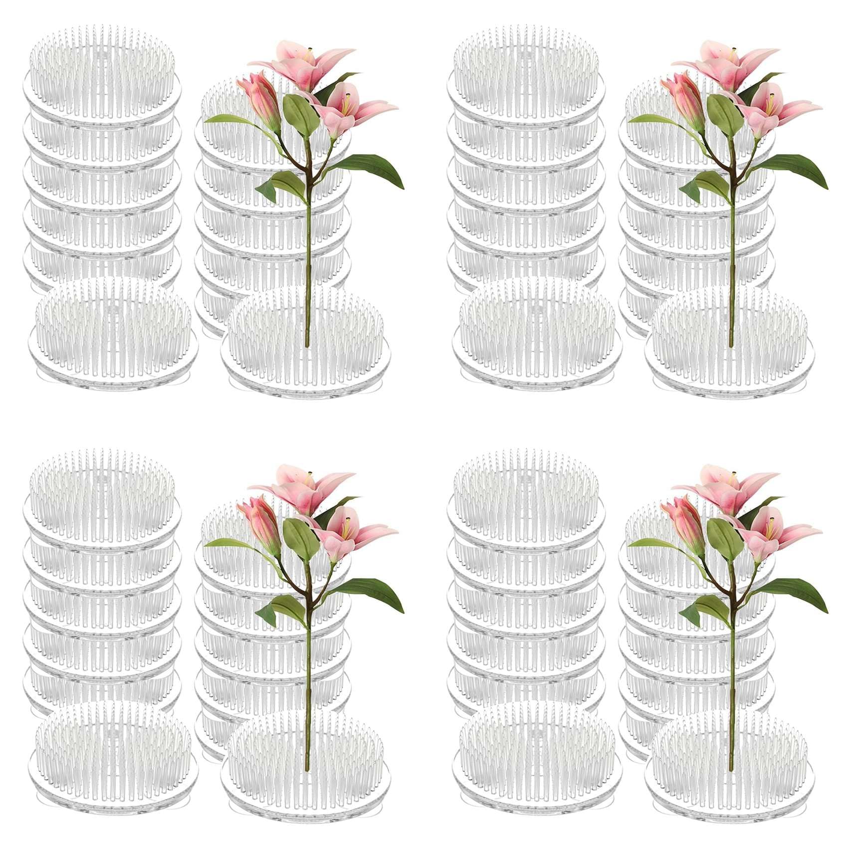 Grenouille florale à épingles pour fixer et stabiliser vos bouquets dans un vase | Lot de 48