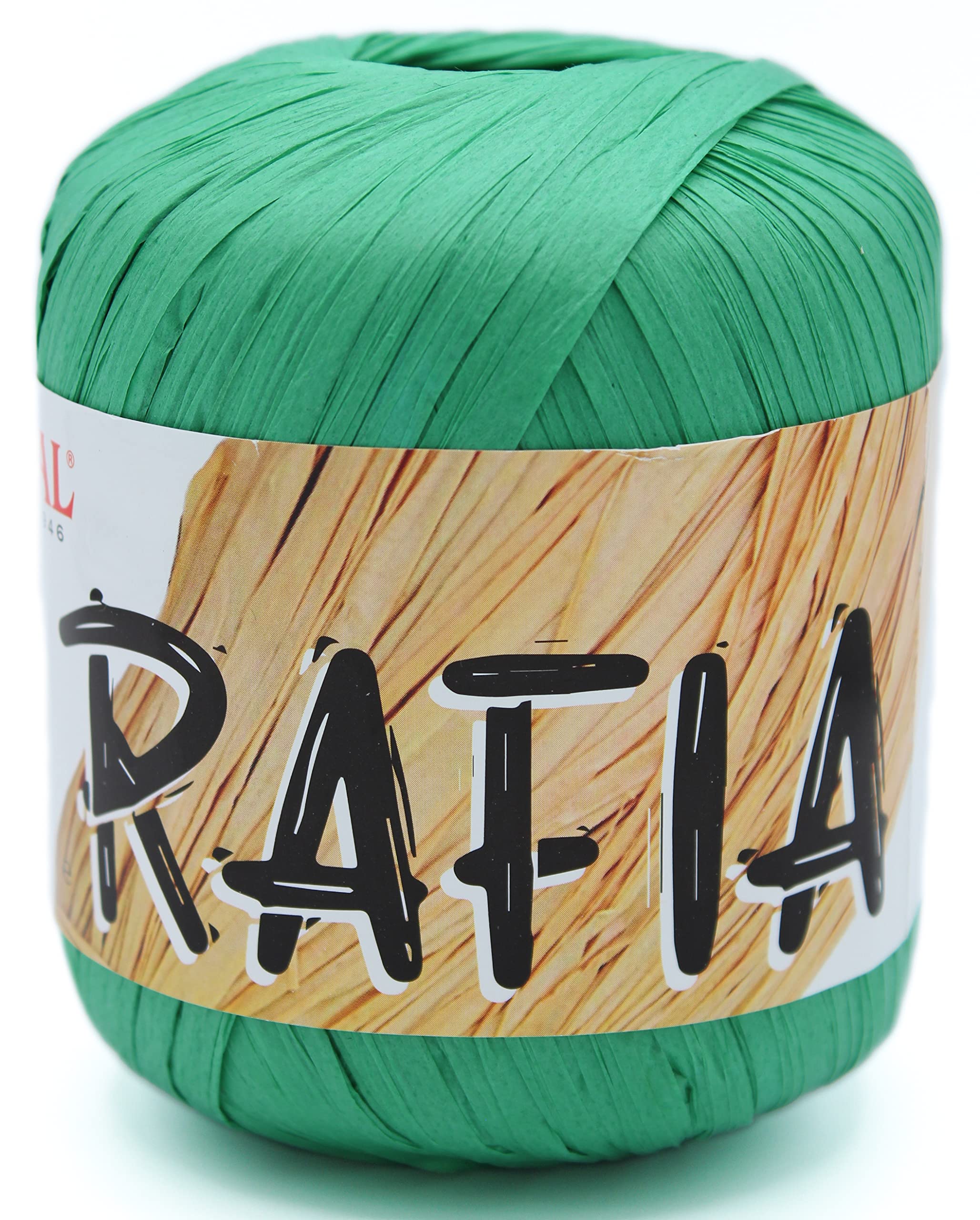 Gomitolo Rafia Lane Mondial 50g - Filato 100% Viscosa Naturale Per Uncinetto, Colore Beige Scuro - Foto 4
