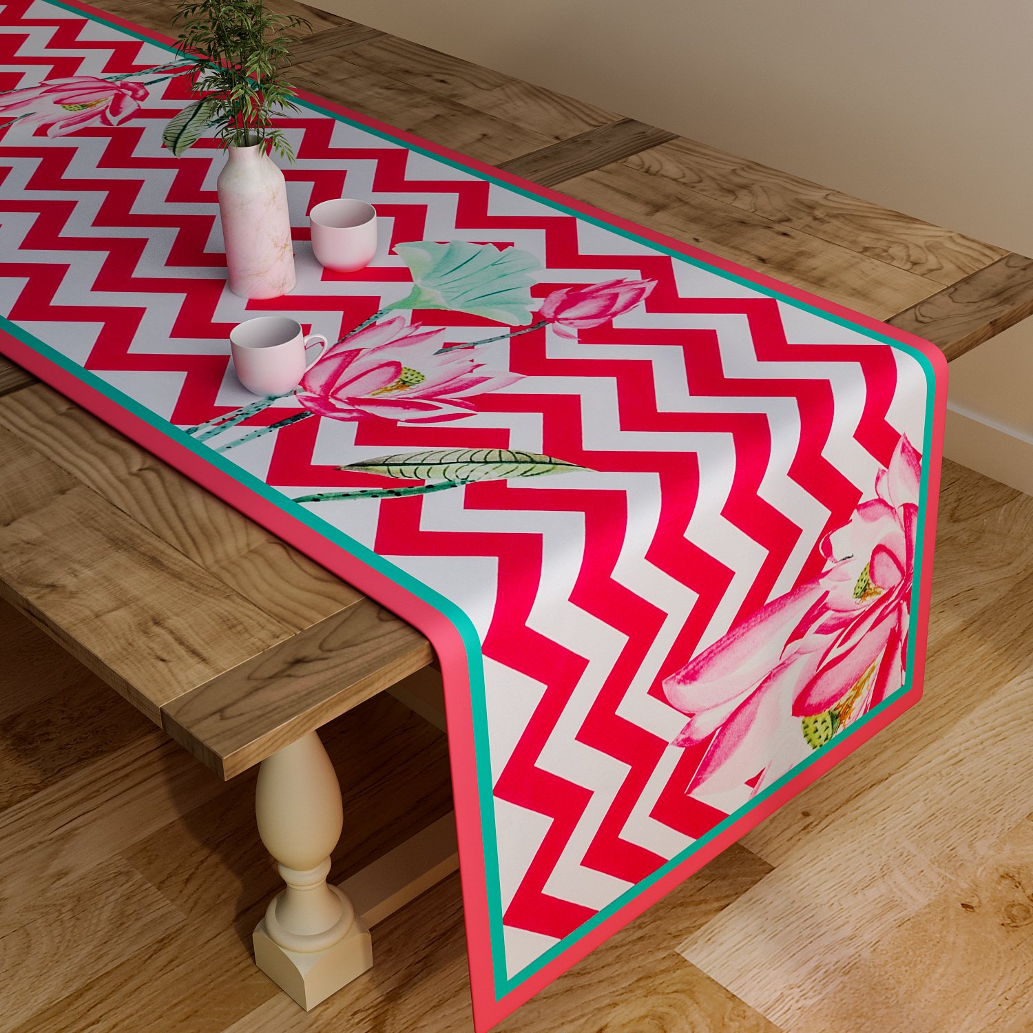 SEJ Table Runner - Pink Dining Table Protector -20