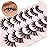 Wispy Natural Look Lashes Yasnai Cat Eye Lashes False Eyelashes Lashes Fake Lashes Eyelashes Natural 7 Pairs Pack