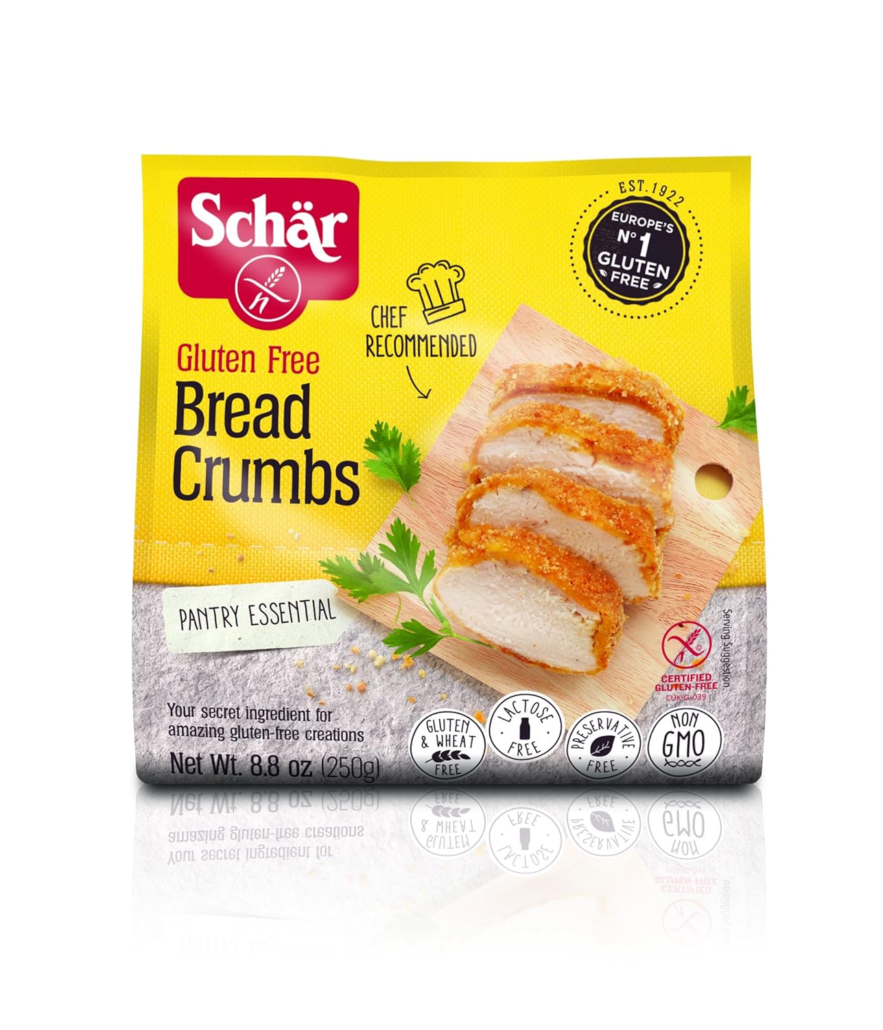 Schar - Bread Crumbs - Certified Gluten Free - No GMO's, Wheat, Lactose or Perservatives - (8.8 oz) 6 Pack