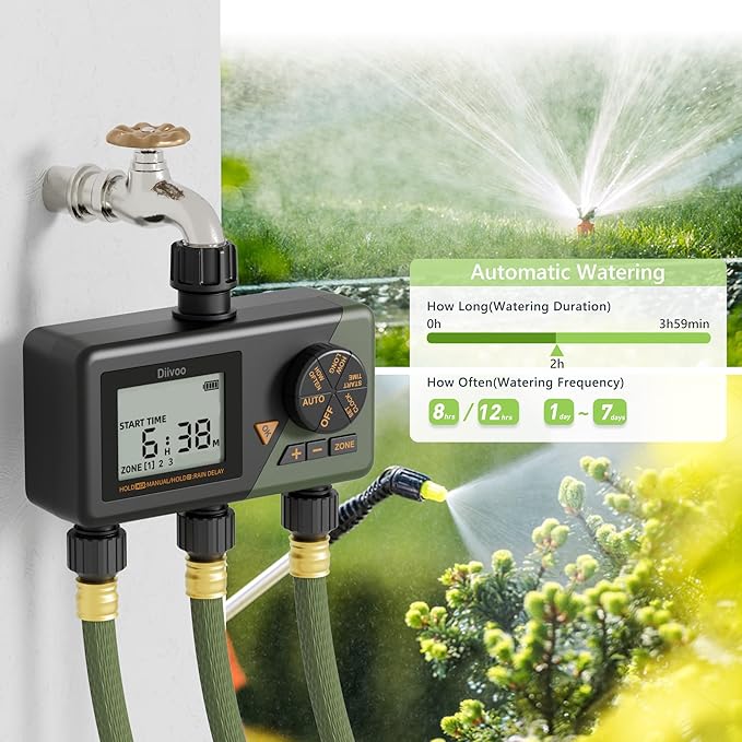 Not only does our Water Timer offer advanced customization options, but it also serves as a multi-functional irrigation tool. With features like Rain Delay mode and Manual Watering mode, you can easily adapt your watering schedule to suit changing weather conditions and prioritize specific areas of your garden. Plus, the upgraded leakproof design and fully waterproof construction ensure reliable and long-lasting performance.