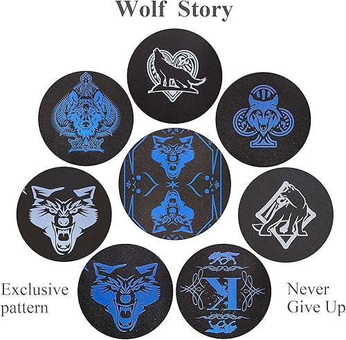 Vista 10 de ACELION Cartas de juego impermeables, cartas de plástico, baraja de cartas, tarjetas de póquer de regalo (negro)