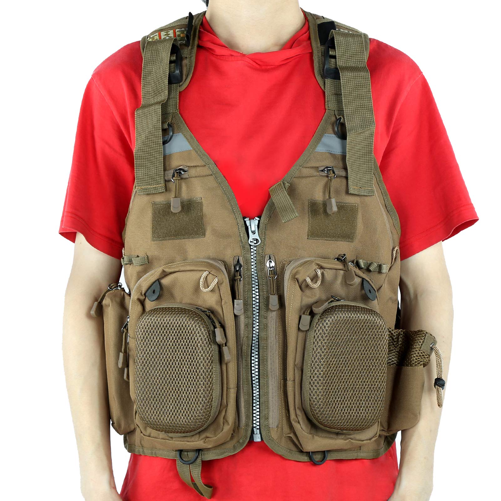 Chaqueta de Pesca al Aire Libre, Chaleco Deportivo de Pesca al Aire Libre, Chaquetas de Pesca Profesionales con múltiples Bolsillos, Chaleco para Hombres