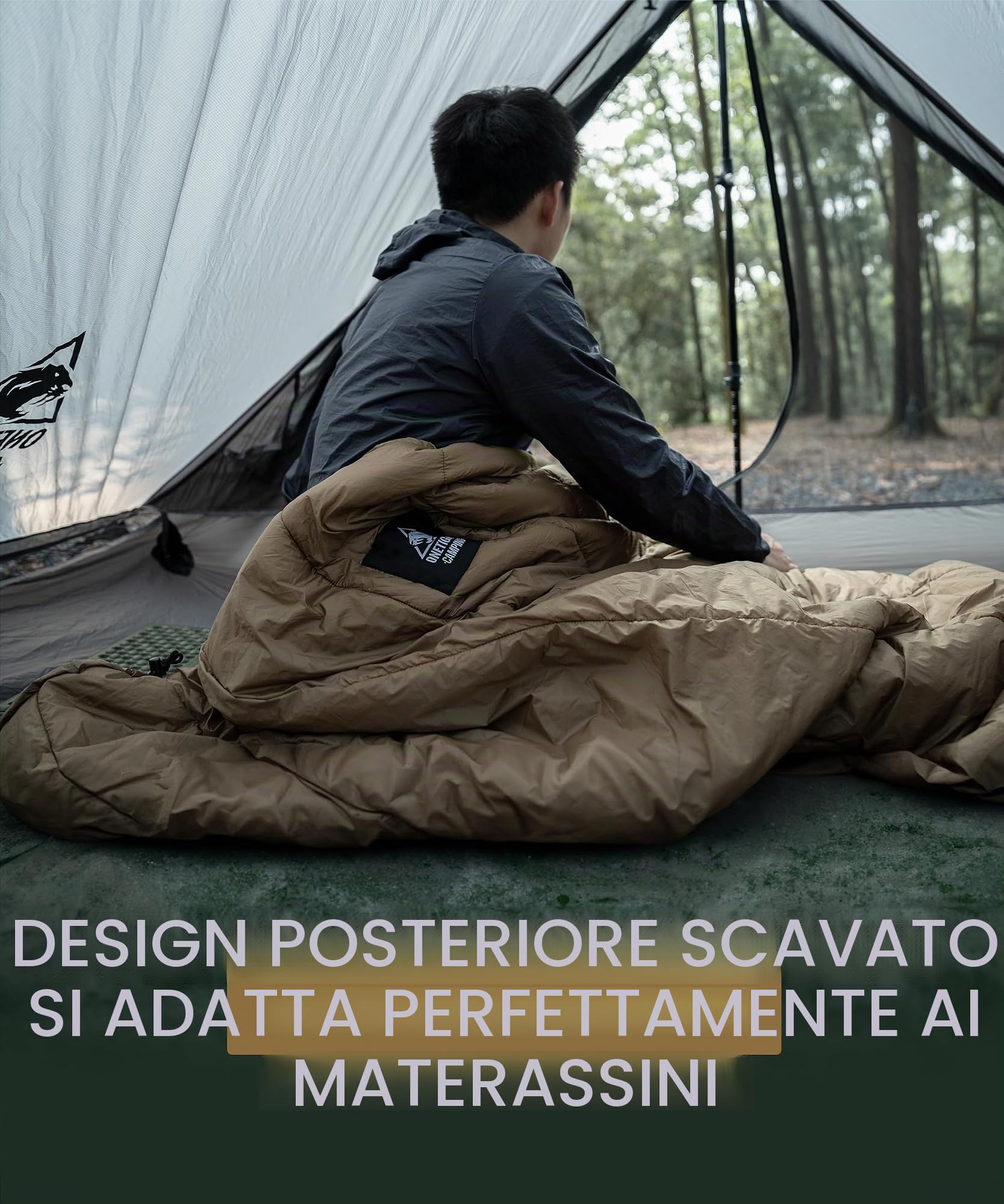 OneTigris Sacco a pelo Featherlite UL 3 stagioni sacco a pelo 1,0 kg, 200 cm x 85 cm, per campeggio, escursionismo, altre attività all'aria aperta, confezione multiuso