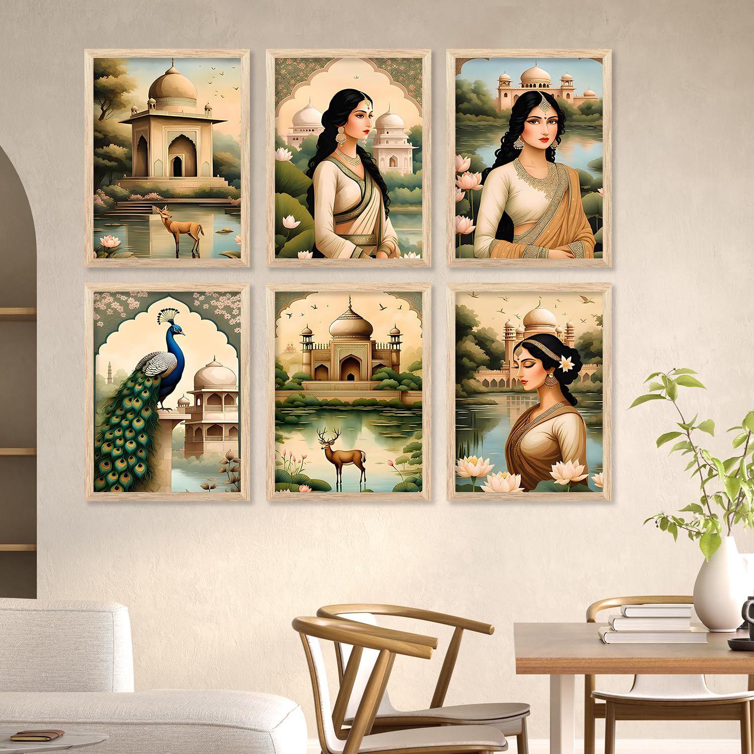 kotart Premium Digital Traditional Art Paintings with Frame for Home Decor - Painting for Wall Decoration - Wall Painting for Living Room | Pack of 6 (10x13, home decor items) (B0CRPBM1VD) Amazon Price History, Amazon Price Tracker
