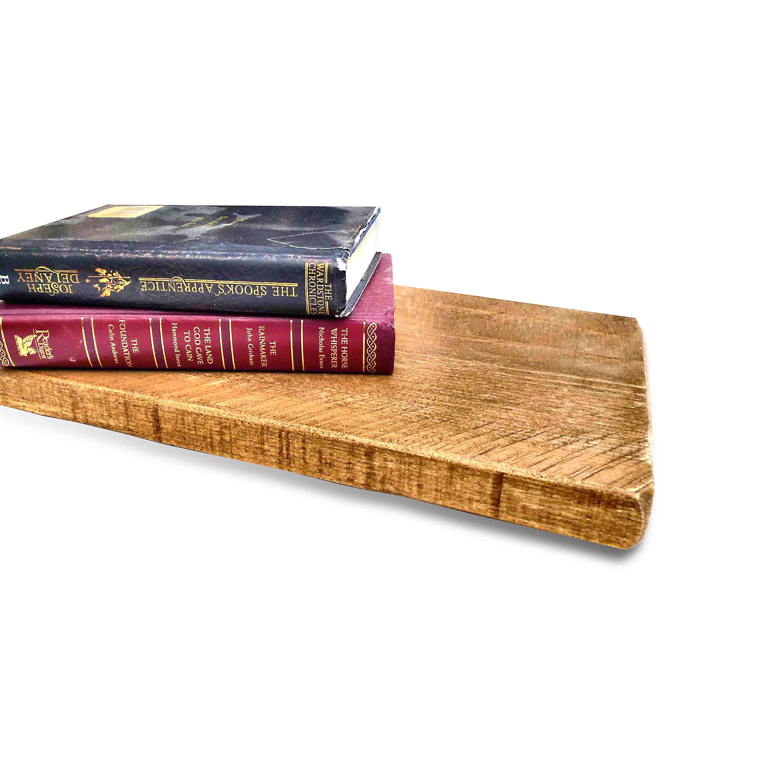 Ben Simpson Furniture Thin Wooden Handmade Floating Shelf | 22 x 80 cm | Tudor Oak