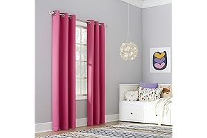 Sun Zero Riley Kids Blackout Curtains in Vibrant Hot Pink for Enhanced...