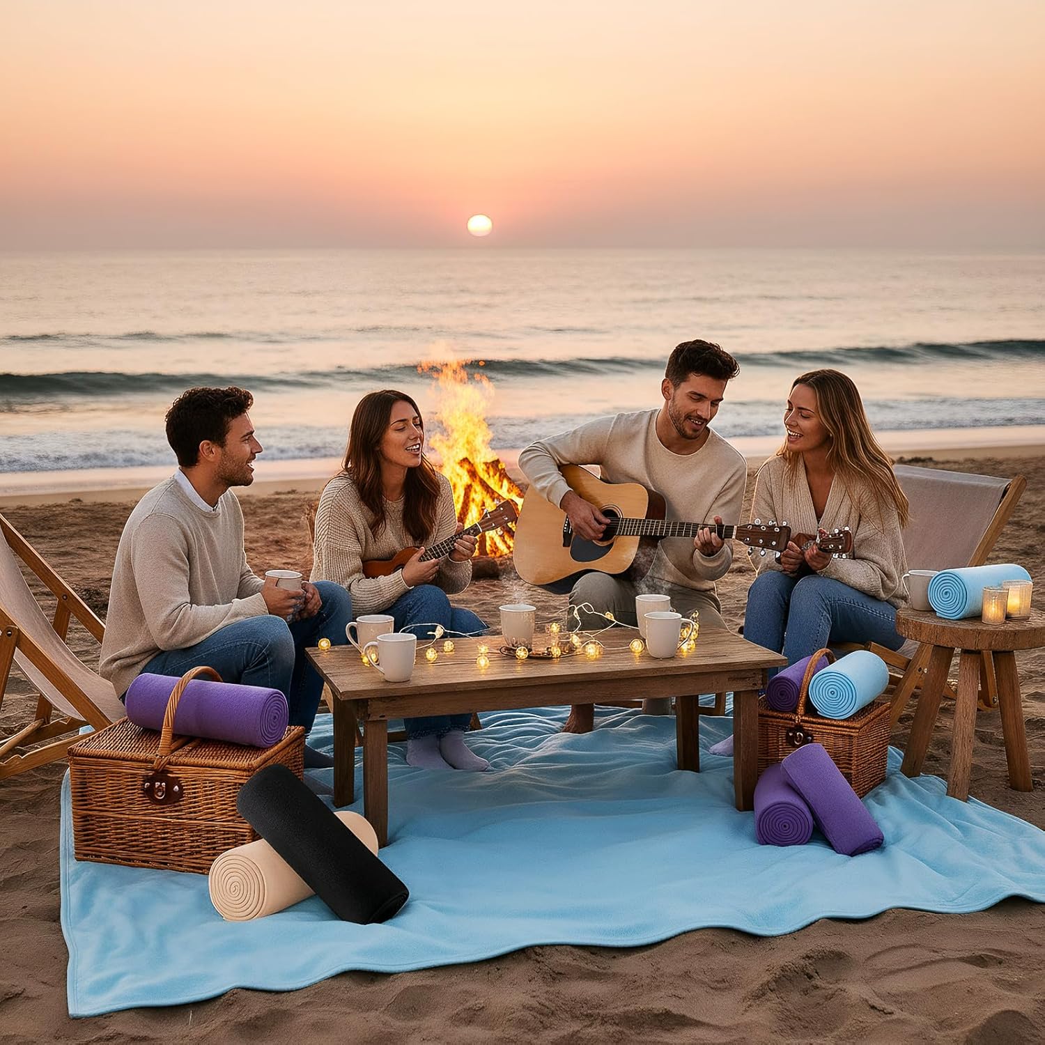 Shimeyao 24 Packs Fleece Throw Blanket Soft Warm Lightweight Fleece Blanket Cozy Throw Bulk for Bed Couch Sofa Home Office Wedding Gifts Suitable for Seasons, 50 x 60 Inches(Romantic Color) - Image 5