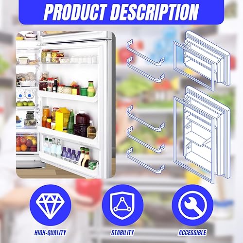 Miniatura 4 de ECOTRIC 240534901 AP3214630 PS734935 Estante de repuesto para puerta de refrigerador, estante de riel de barra compatible con Kenmore Frigidaire,