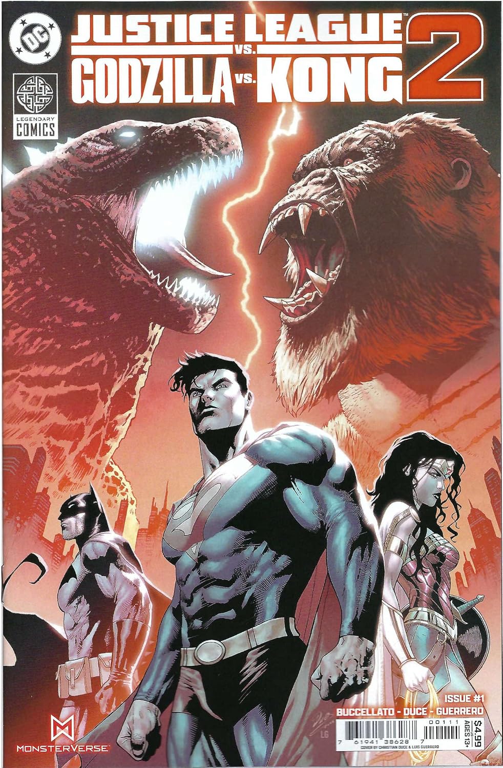 Justice League Vs. Godzilla Vs. Kong 2#1A VF/NM ; DC comic book | 1st Print Monsterverse