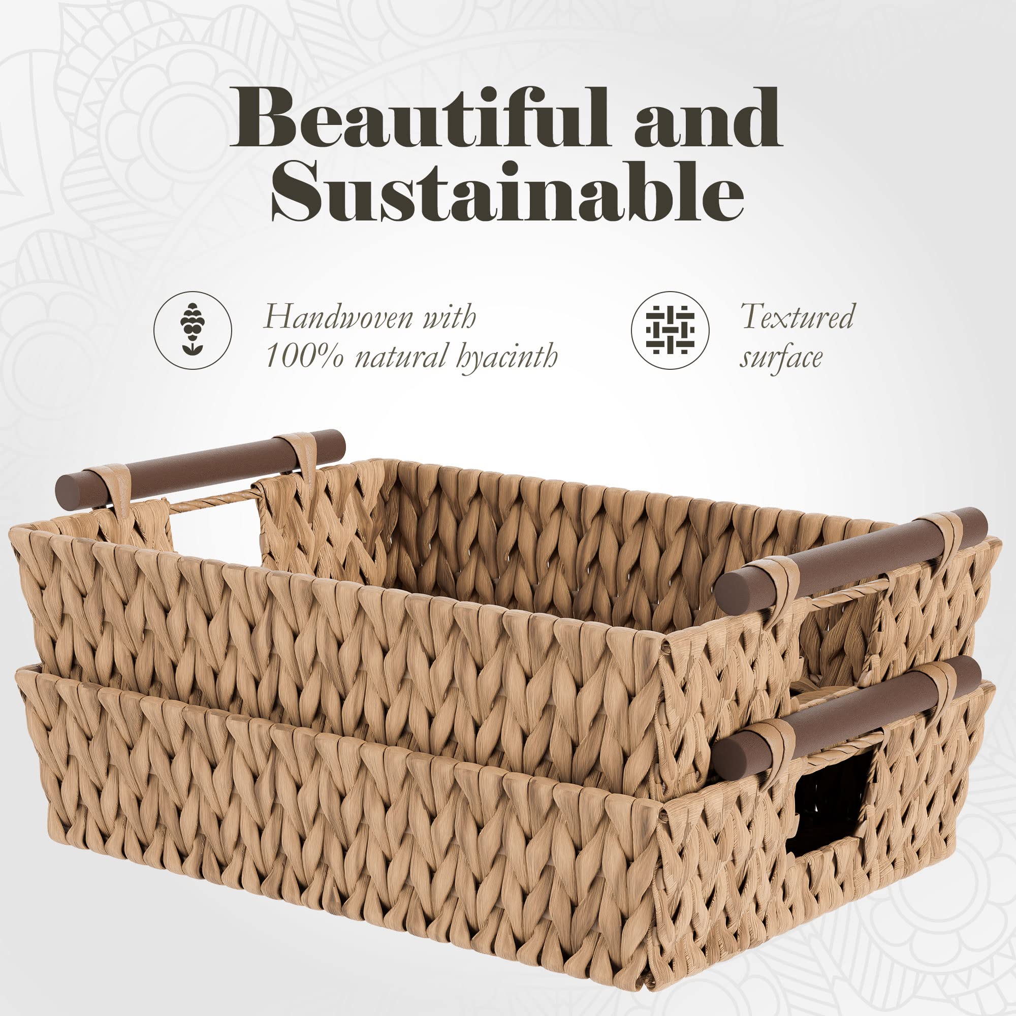 Juego De 2 Cestas De Almacenamiento Plegables De Mimbre Negro - Ideales Para Ropa, Juguetes O Revistas