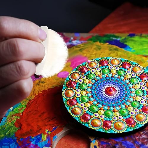 Miniatura 4 de 8 piezas aplicador de pinceles de pintura de diamante, accesorios de pinceles planos para dibujo de artista, para gesso, barnices, pintura al óleo,