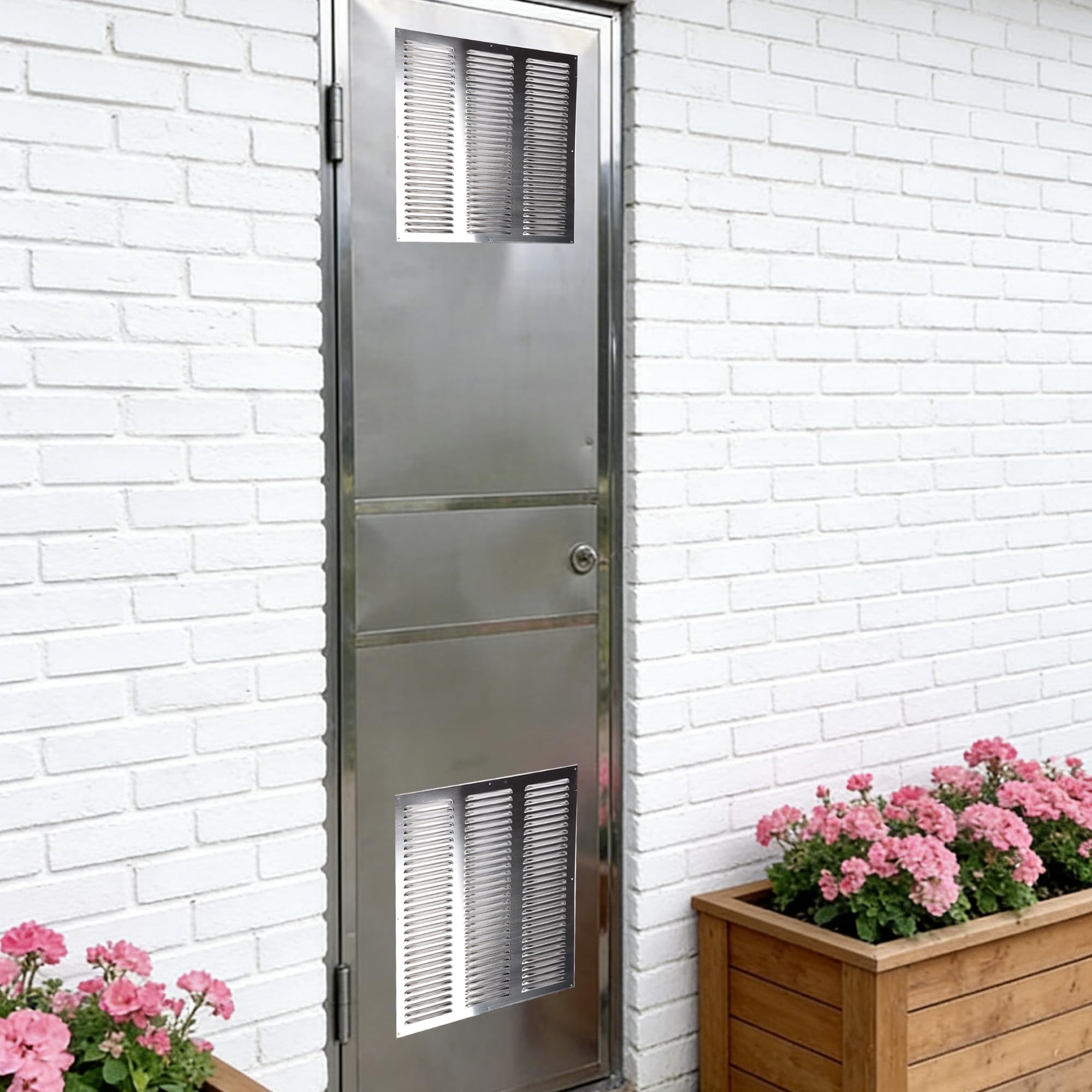 Bimiti Rejilla de ventilación de aluminio, rejilla de ventilación rectangular | Resistente a la corrosión, 60 x 60 cm, antioxidante para cocina, baño, pared, techo, viviendas