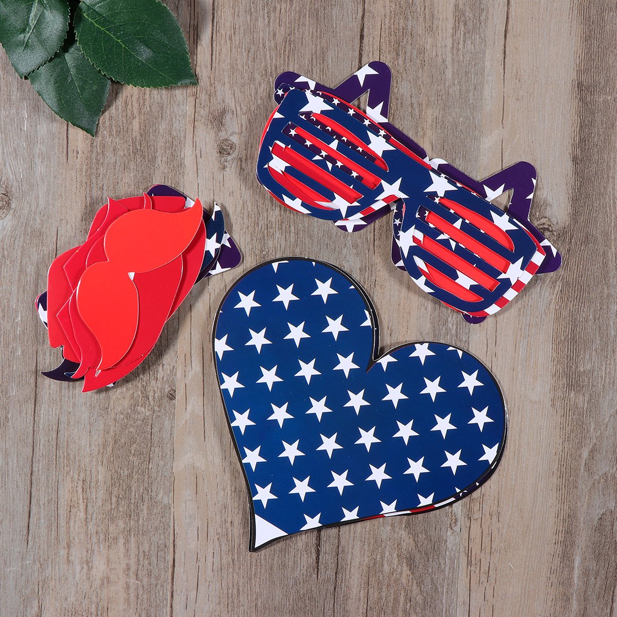 USUKUSI Lot De 25 Accessoires De Photomaton En Papier Du 4 Juillet, Kit