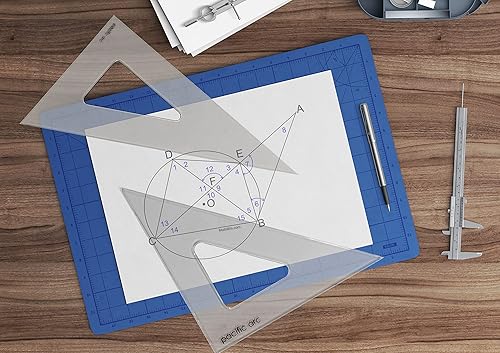 Miniatura 7 de Pacific Arc 's Scholastic Triangle - 10 pulgadas - Humo - 3060 Ángulo - Poliestireno - Borde de entintado - Herramientas técnicas de dibujo, dibujo,