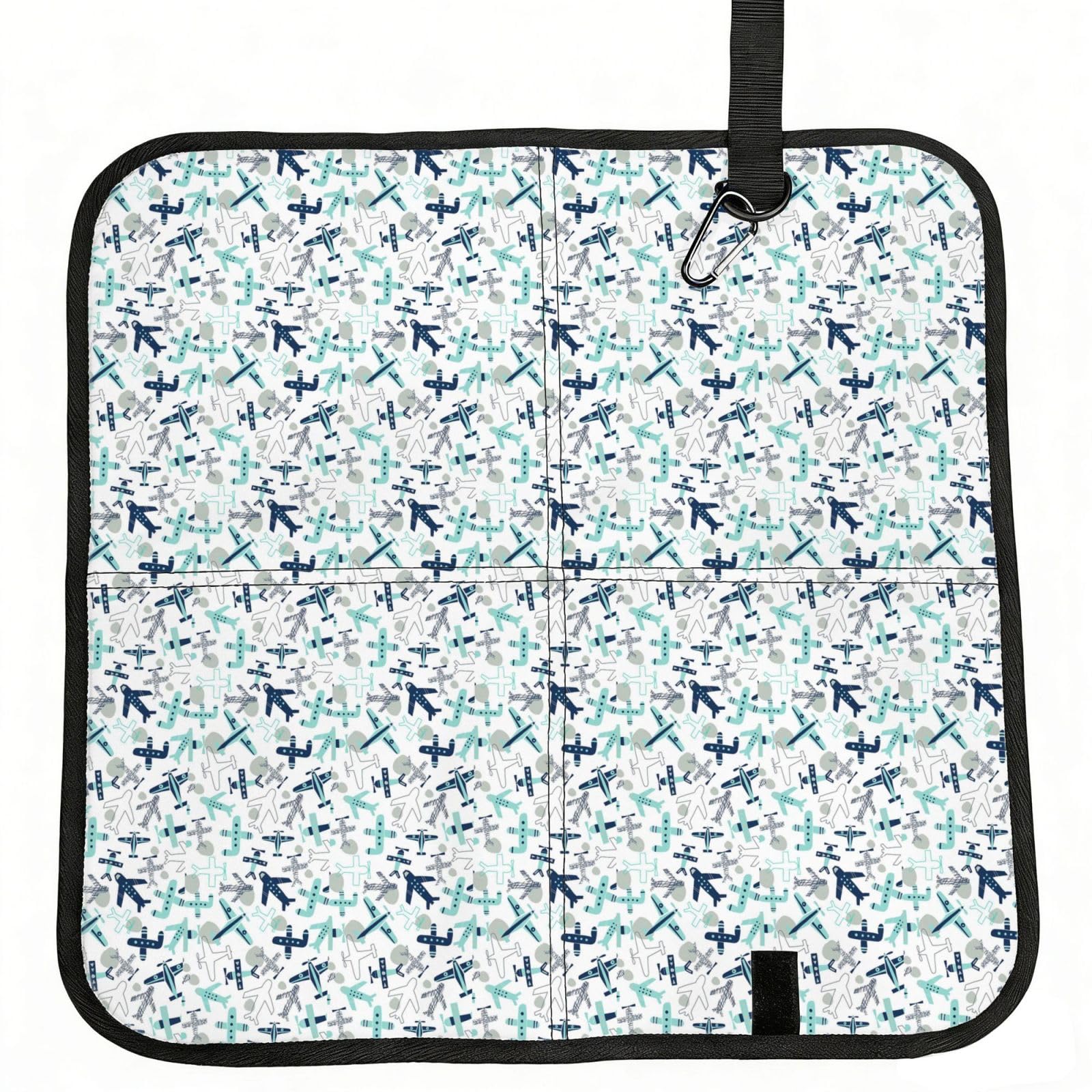 ERCgad Airplane Print Foldable Seat Cushion Portable Chair Pad Lightweight Travel Outdoor Office Home