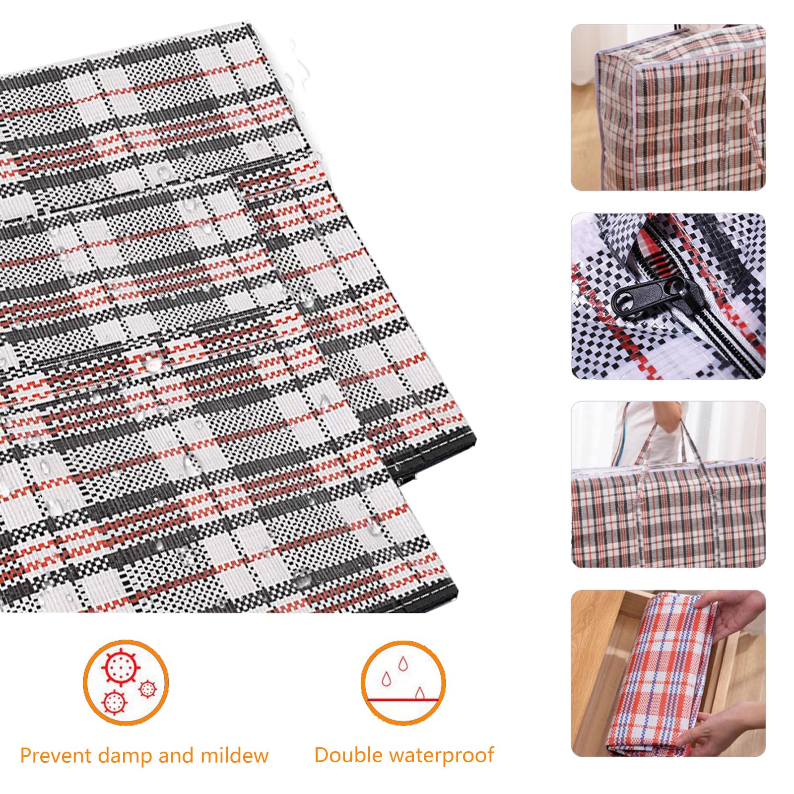 borse per biancheria con cerniere e maniglie borse resistenti e leggere per vestiti perfette per lo spostamento/viaggio/stoccaggio riutilizzabili