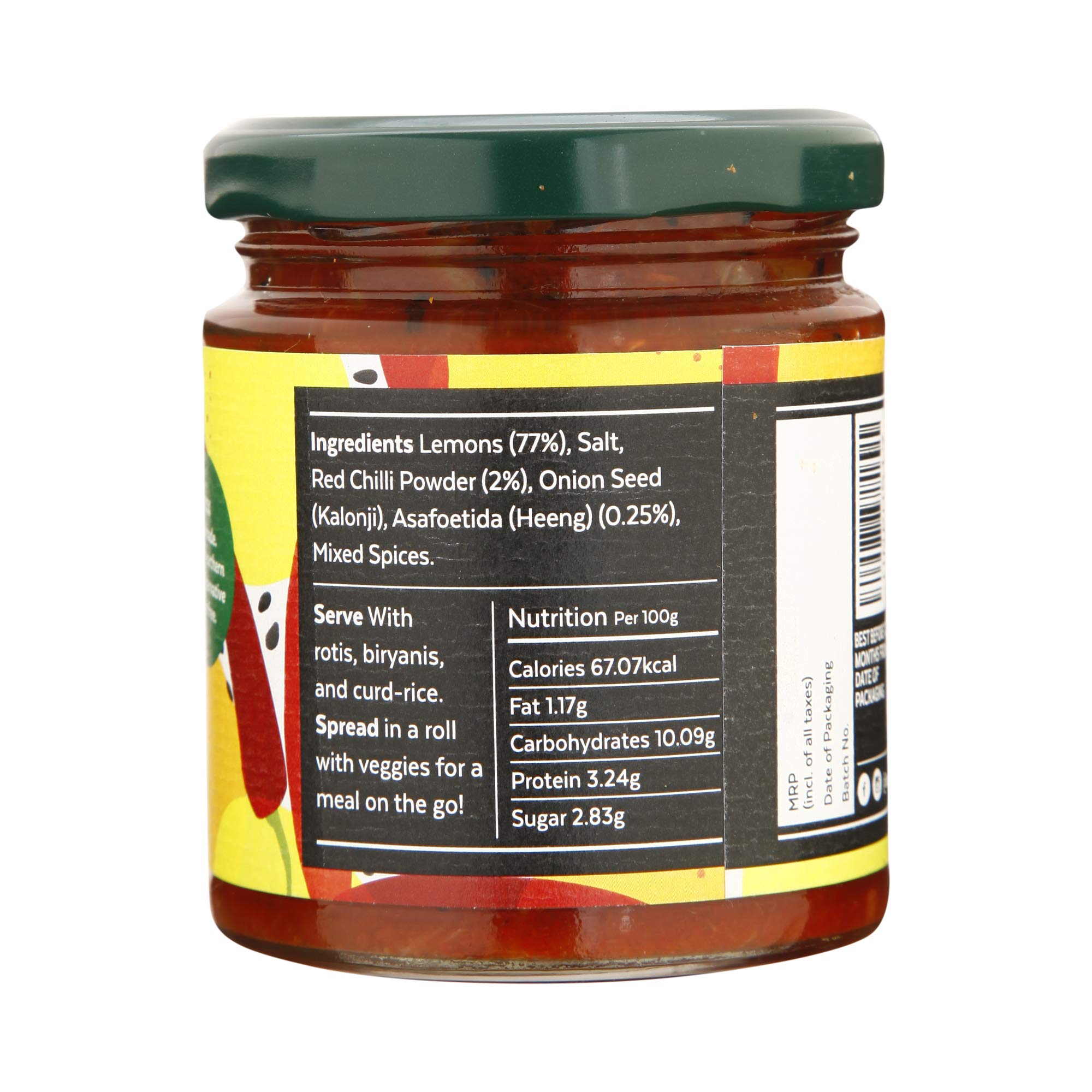 Aamra Homemade Traditional Heeng Nimbu Pickle, No preservatives, Oil Free 190gm - Image 2 thumbnail